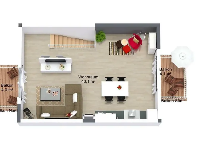 Kuestenwaldblick Mit Privat Sauna, 87qm & 2 Schlafzimmern